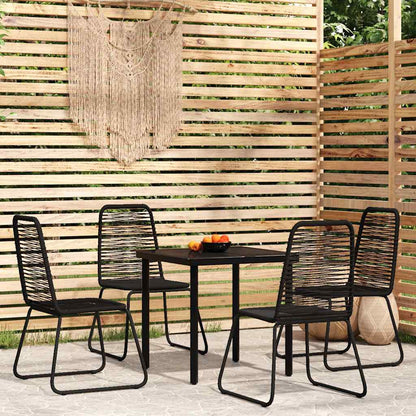 vidaXL 5 Piece Garden Dining Set Black 1