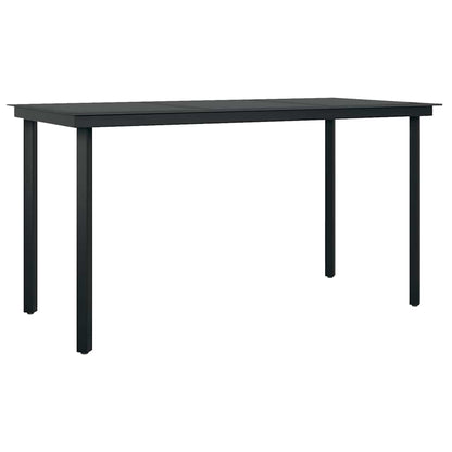 vidaXL 5 Piece Garden Dining Set Black 3