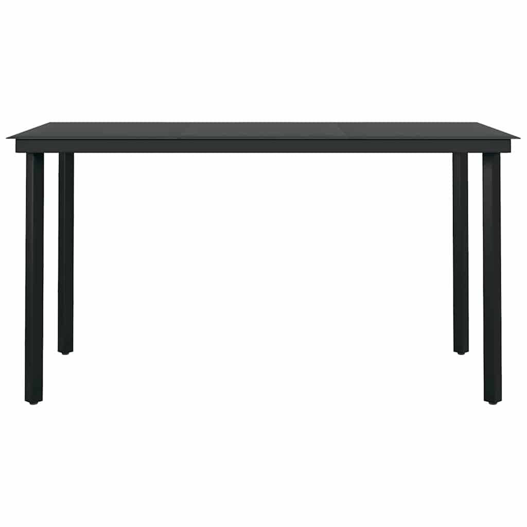 vidaXL 5 Piece Garden Dining Set Black 4