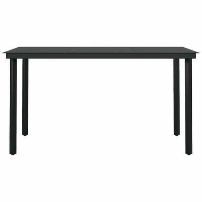vidaXL 5 Piece Garden Dining Set Black 4