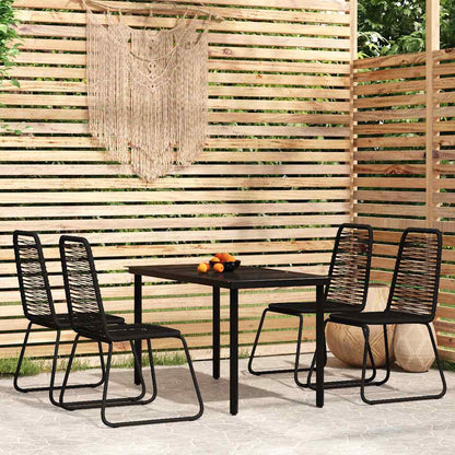 vidaXL 5 Piece Garden Dining Set Black 1