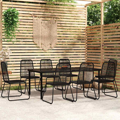 vidaXL 5 Piece Garden Dining Set Black