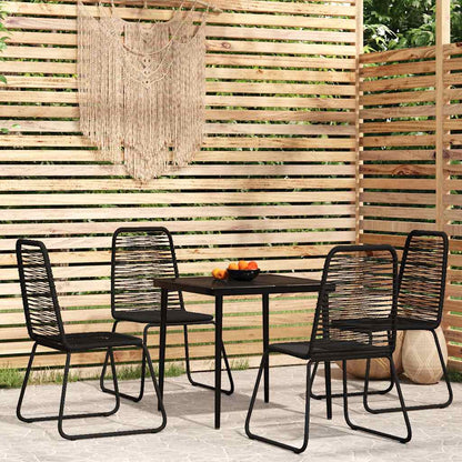 vidaXL 5 Piece Garden Dining Set Black 1