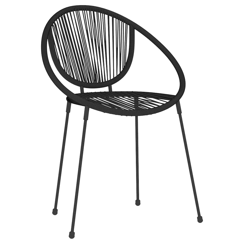 vidaXL 3 Piece Garden Dining Set Black 3