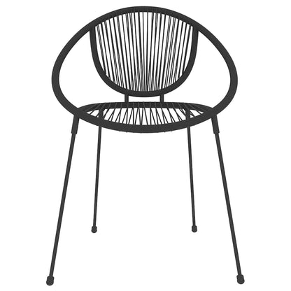 vidaXL 3 Piece Garden Dining Set Black 4