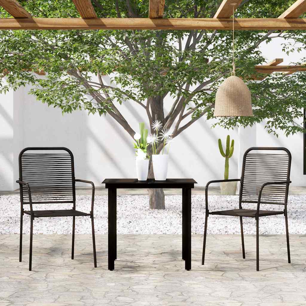 vidaXL 5 Piece Garden Dining Set Black