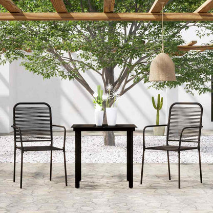 vidaXL 5 Piece Garden Dining Set Black