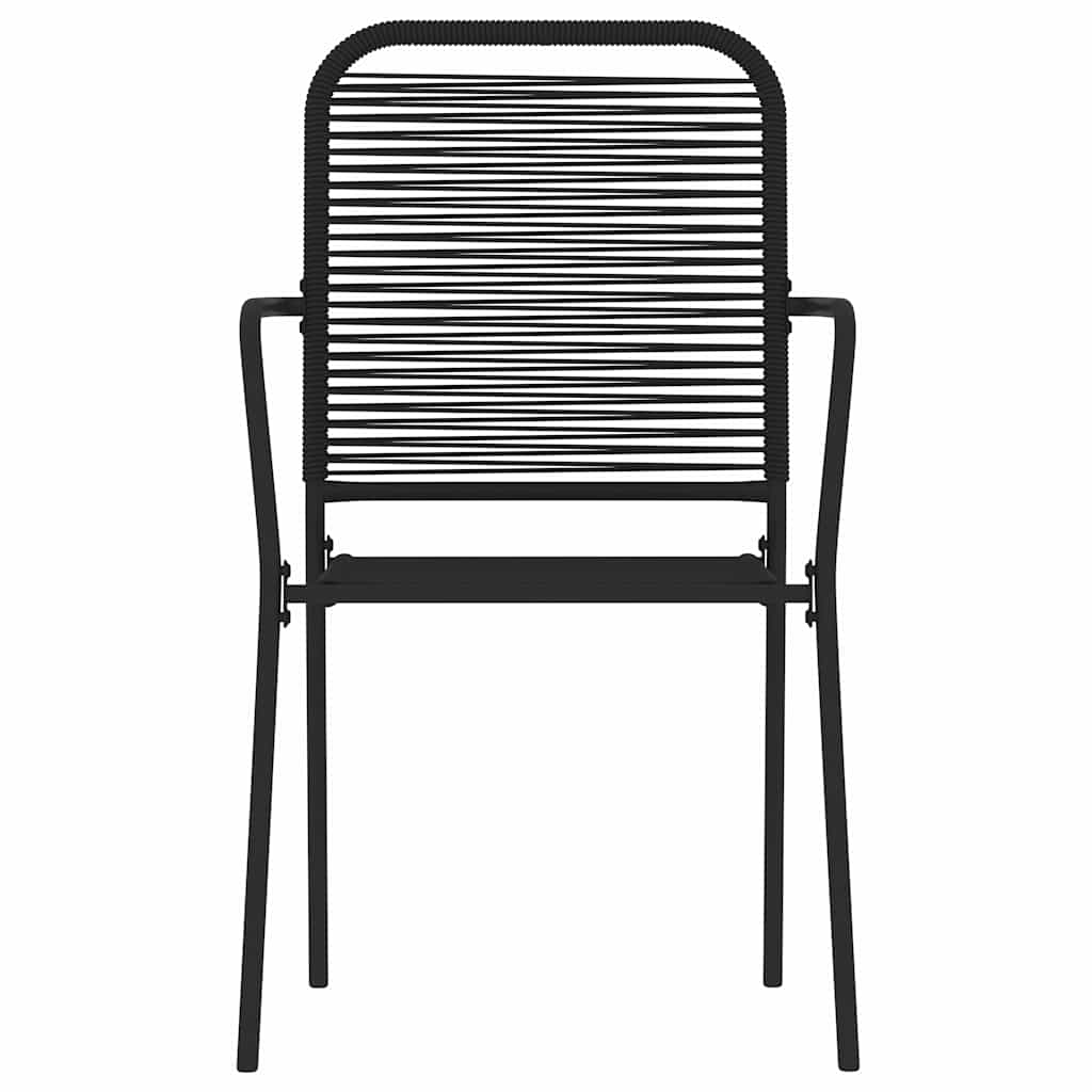 vidaXL 5 Piece Garden Dining Set Black 4