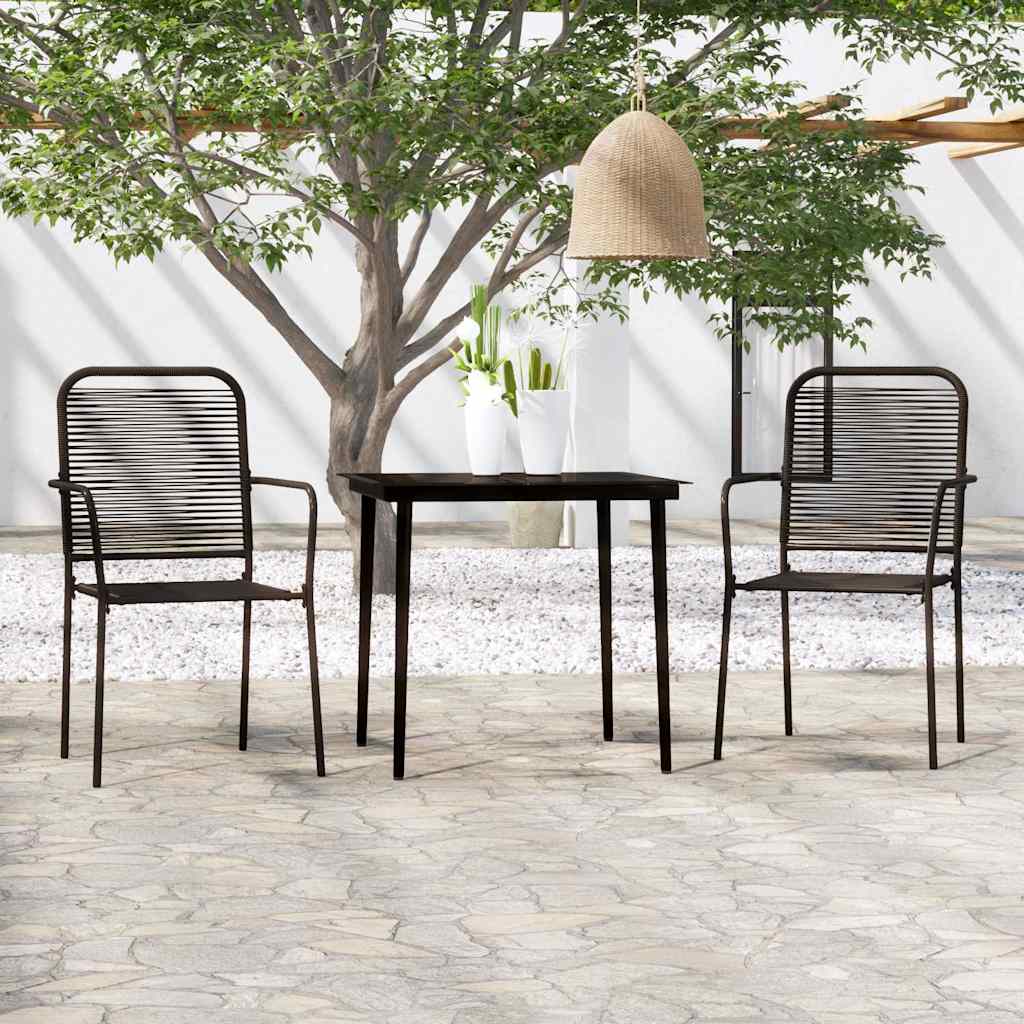 vidaXL 5 Piece Garden Dining Set Black
