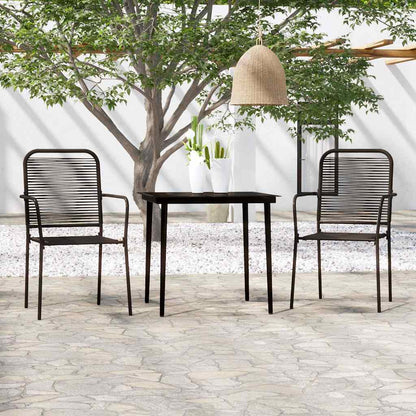 vidaXL 5 Piece Garden Dining Set Black