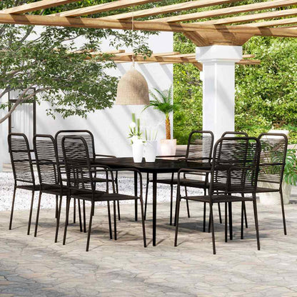 vidaXL 5 Piece Garden Dining Set Black