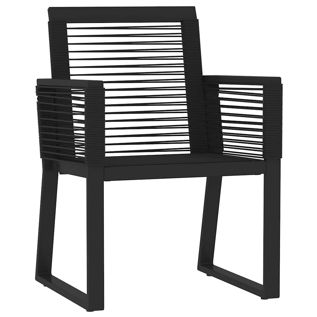 vidaXL 3 Piece Garden Dining Set Black 3