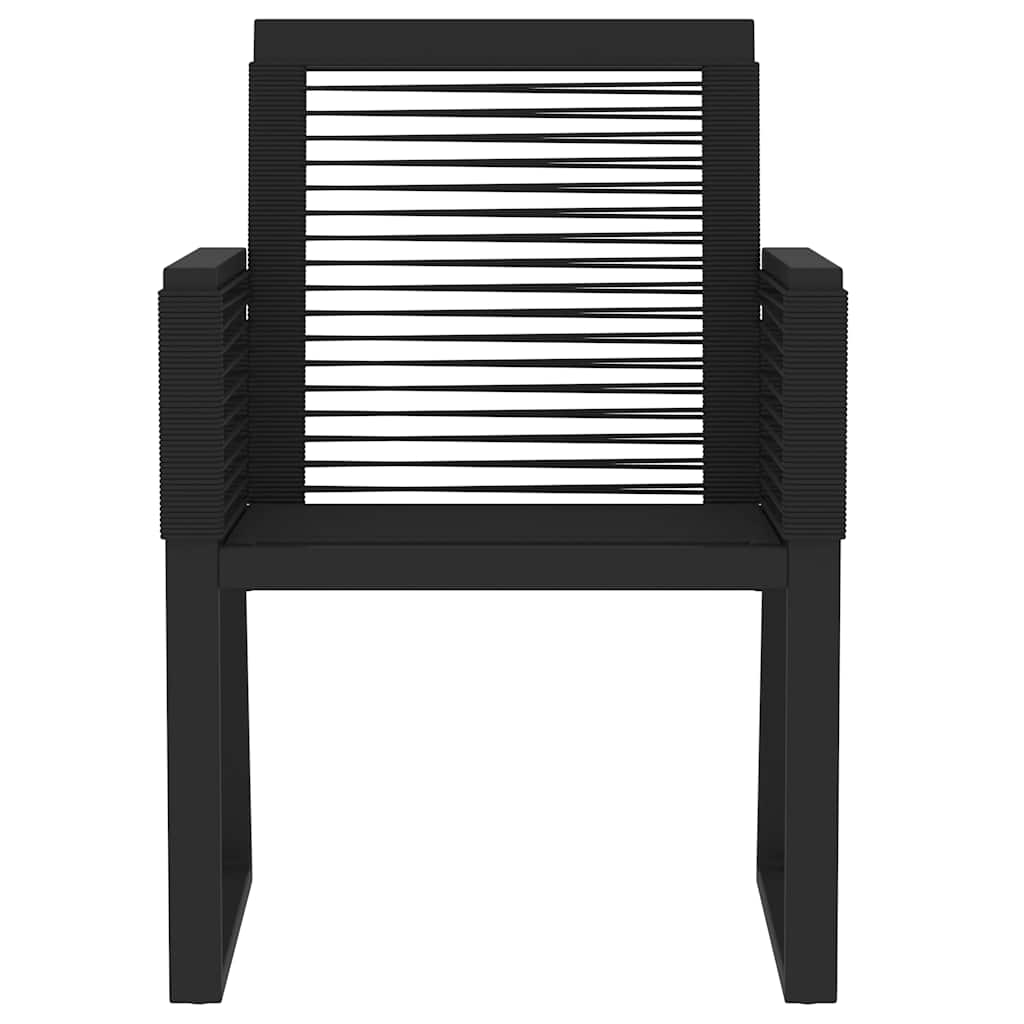 vidaXL 3 Piece Garden Dining Set Black 4