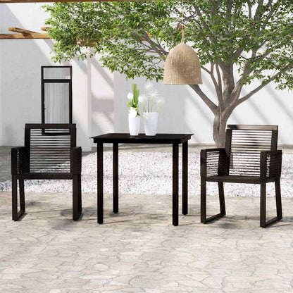 vidaXL 3 Piece Garden Dining Set Black 1