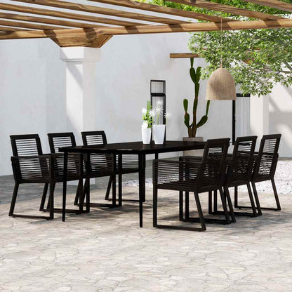 vidaXL 5 Piece Garden Dining Set Black