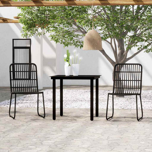 5 Piece Garden Dining Black 2