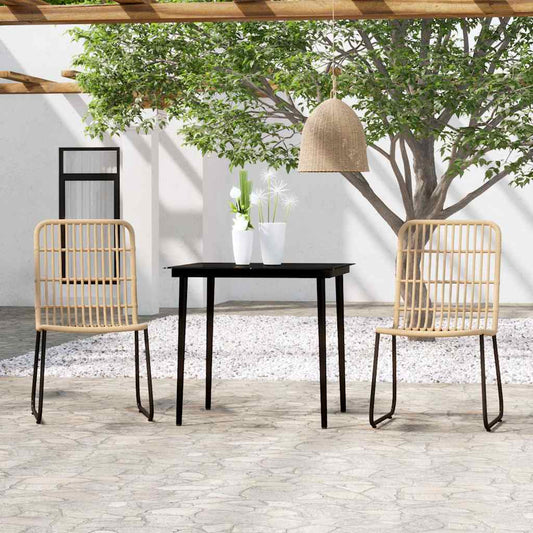 vidaXL 3 Piece Garden Dining Set Oak 1