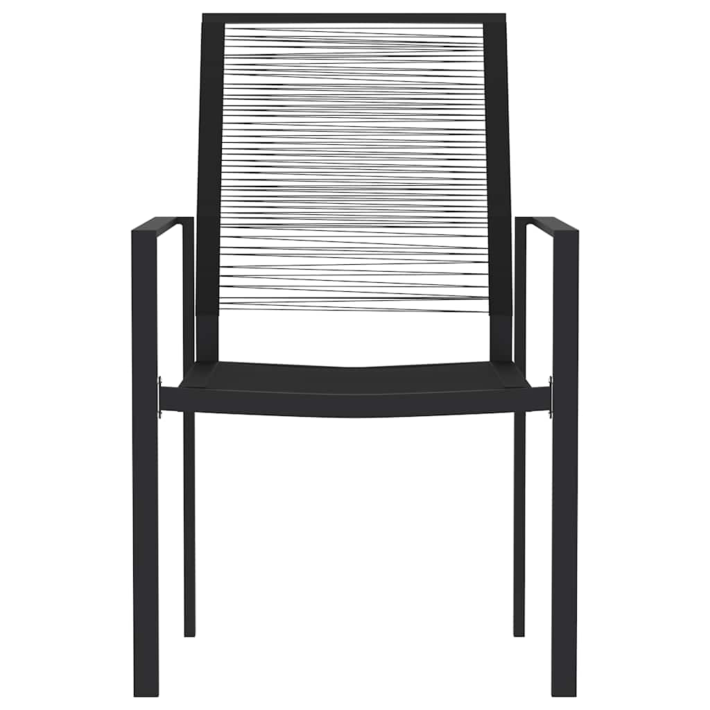 vidaXL 7 Piece Garden Dining Set Black 4