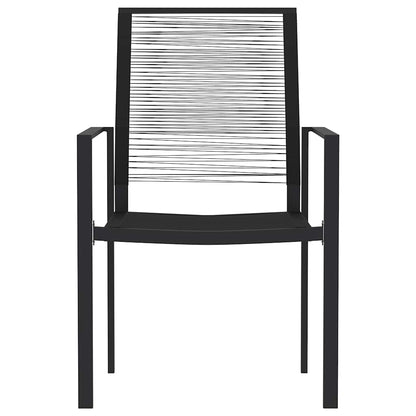 vidaXL 7 Piece Garden Dining Set Black 4