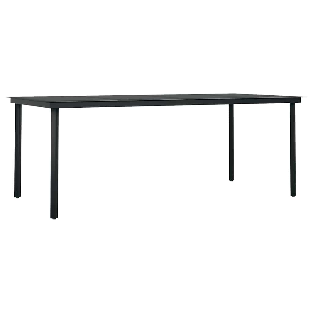 vidaXL 7 Piece Garden Dining Set Black 5