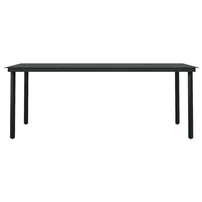 vidaXL 7 Piece Garden Dining Set Black 6