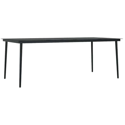 vidaXL 7 Piece Garden Dining Set Black 5