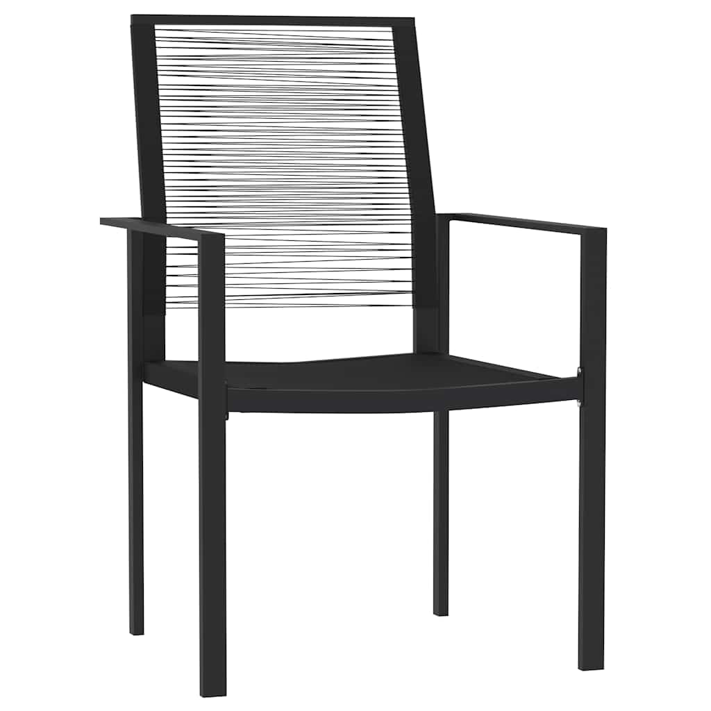 vidaXL 9 Piece Garden Dining Set Black 3