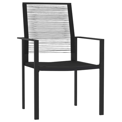 vidaXL 9 Piece Garden Dining Set Black 3
