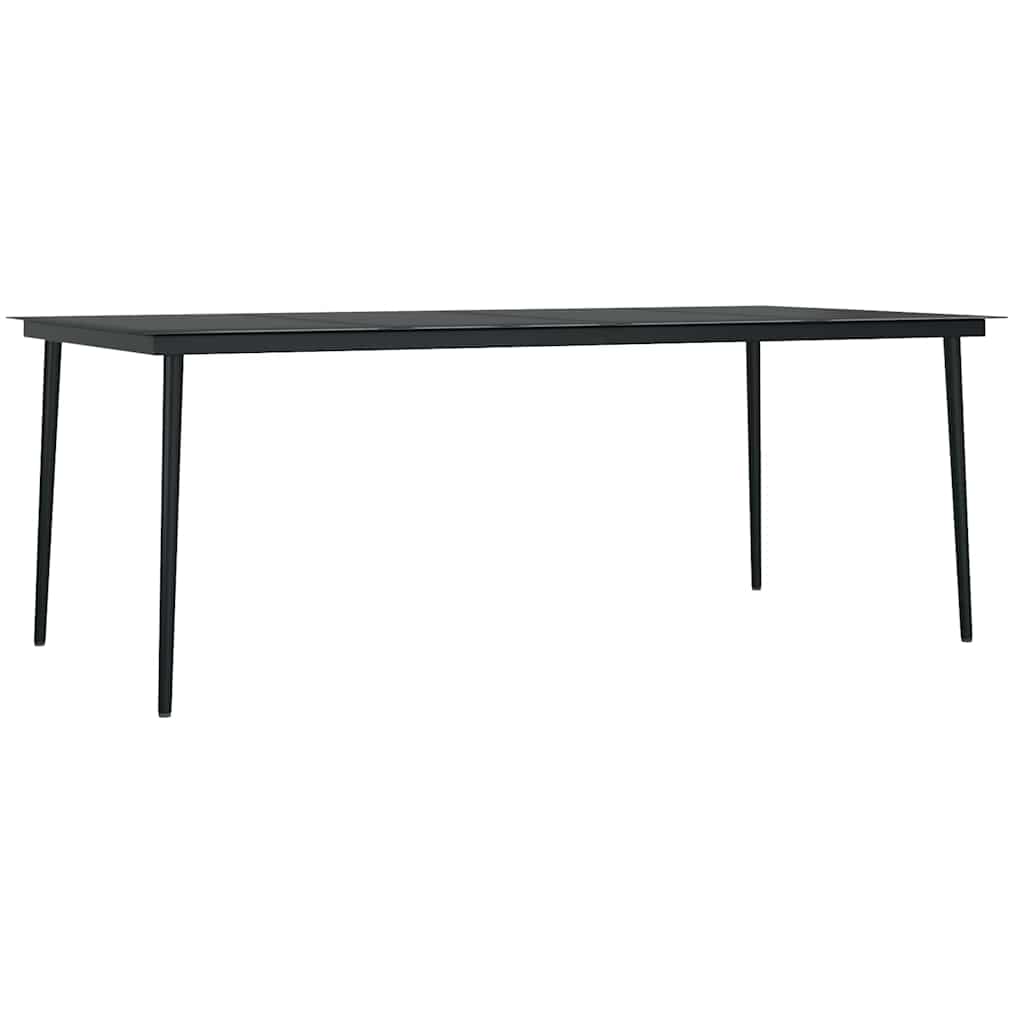 vidaXL 9 Piece Garden Dining Set Black 5
