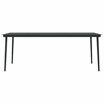 vidaXL 9 Piece Garden Dining Set Black 6