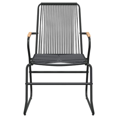 vidaXL 5 Piece Garden Dining Set Black PVC Rattan 6