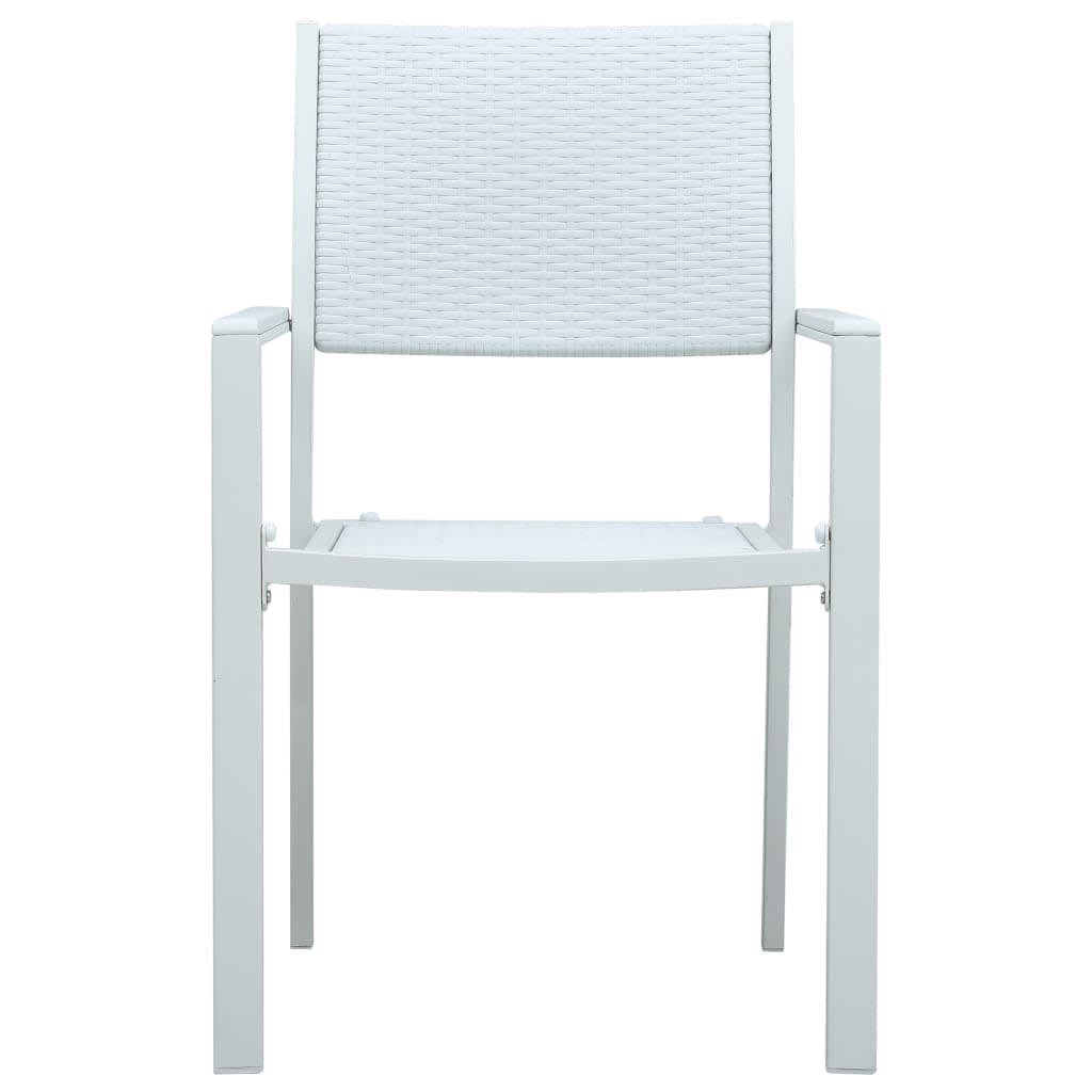 vidaXL 5 Piece Garden Dining Set White 5
