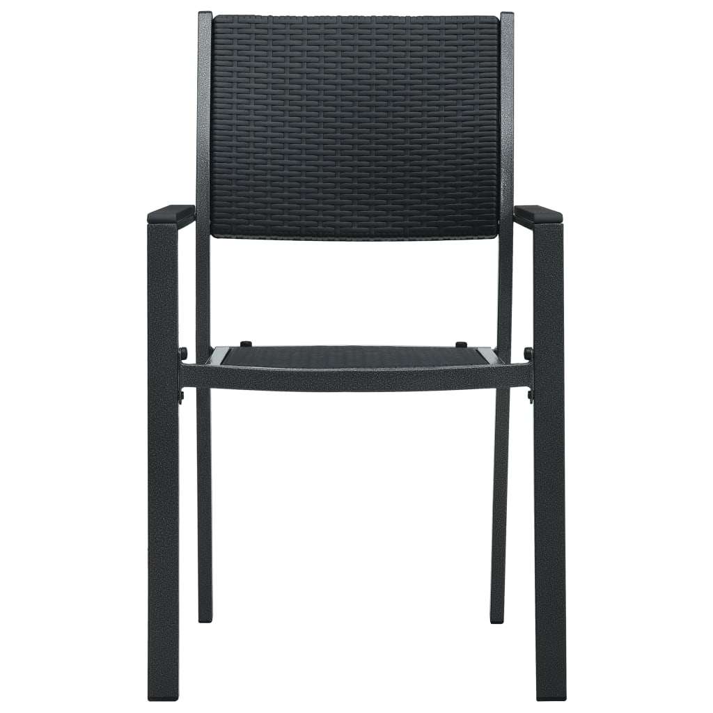 vidaXL 5 Piece Garden Dining Set Black 5