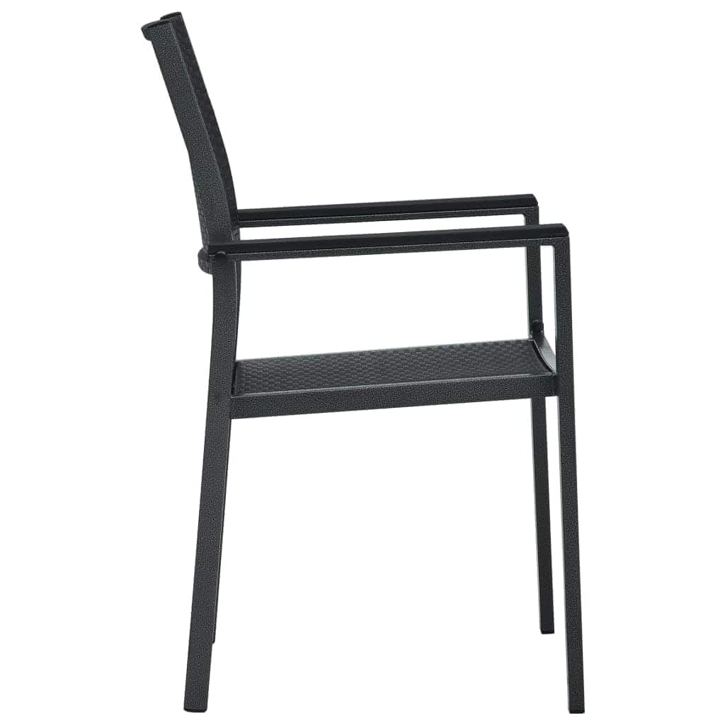 vidaXL 5 Piece Garden Dining Set Black 6