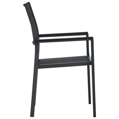vidaXL 5 Piece Garden Dining Set Black 6