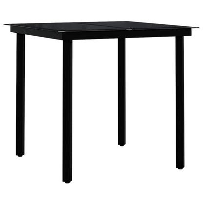 vidaXL 5 Piece Outdoor Dining Set Brown and Black 5