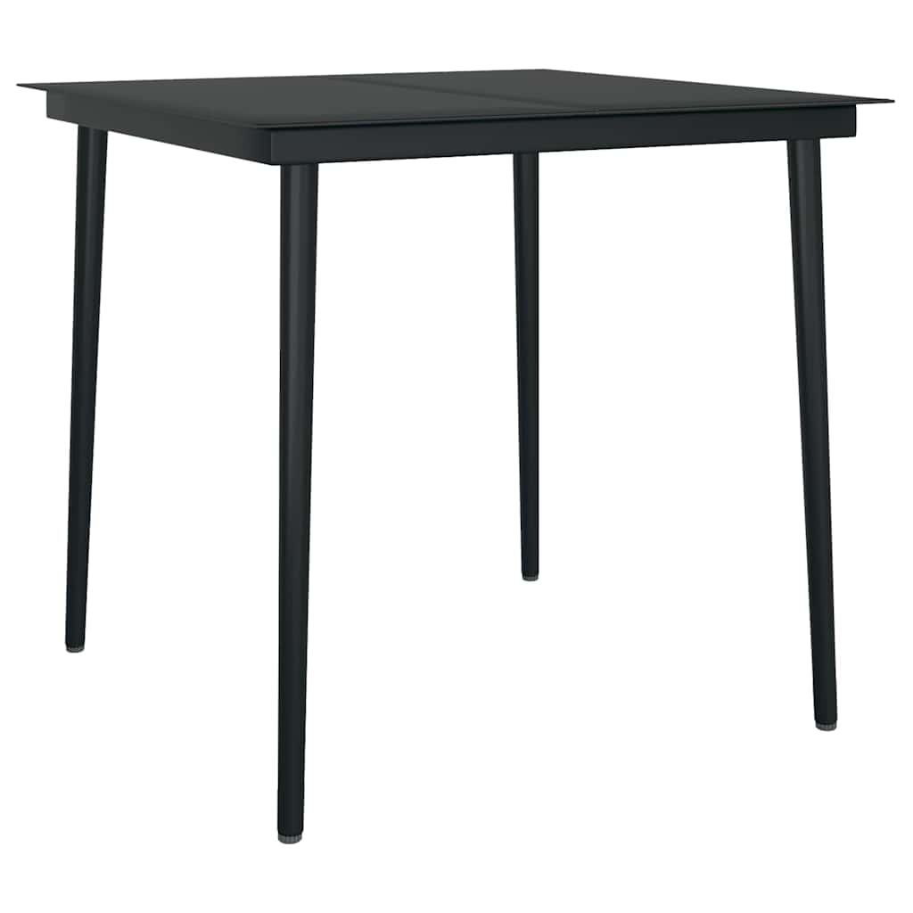 vidaXL 5 Piece Garden Dining Set Brown and Black 5