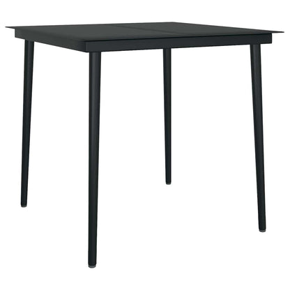 vidaXL 5 Piece Garden Dining Set Brown and Black 5