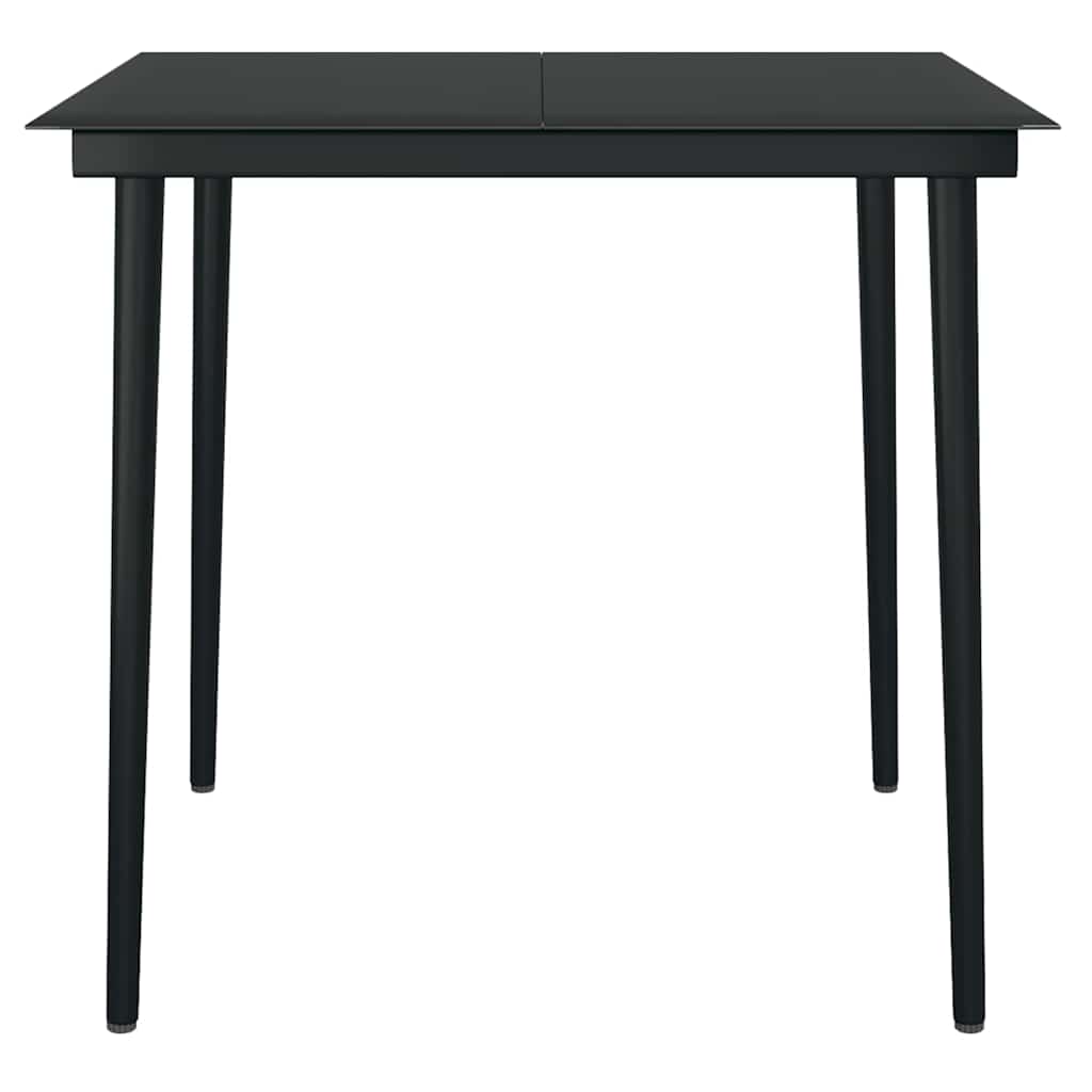 vidaXL 5 Piece Garden Dining Set Brown and Black 6