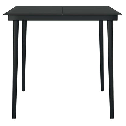 vidaXL 5 Piece Garden Dining Set Brown and Black 6
