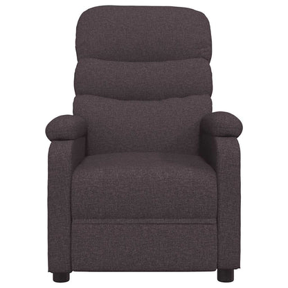 vidaXL Recliner Chair Dark Brown Fabric 3