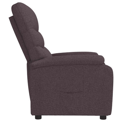 vidaXL Recliner Chair Dark Brown Fabric 5