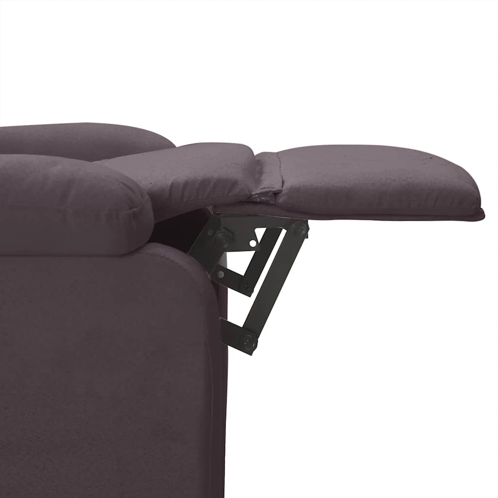 vidaXL Recliner Chair Dark Brown Fabric 6
