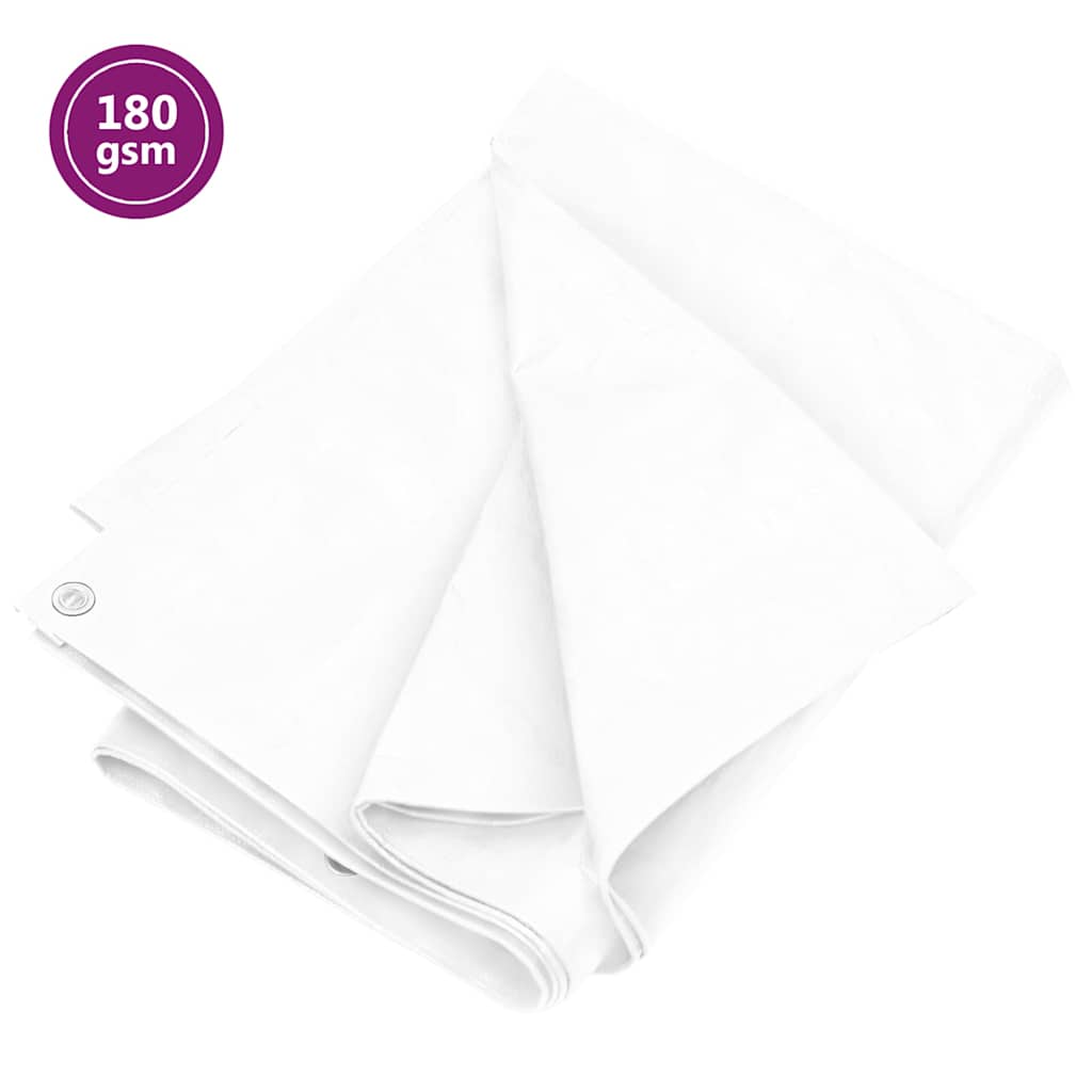 Tarpaulin 180 g/m² HDPE 180 gsm White 6 m 8 m