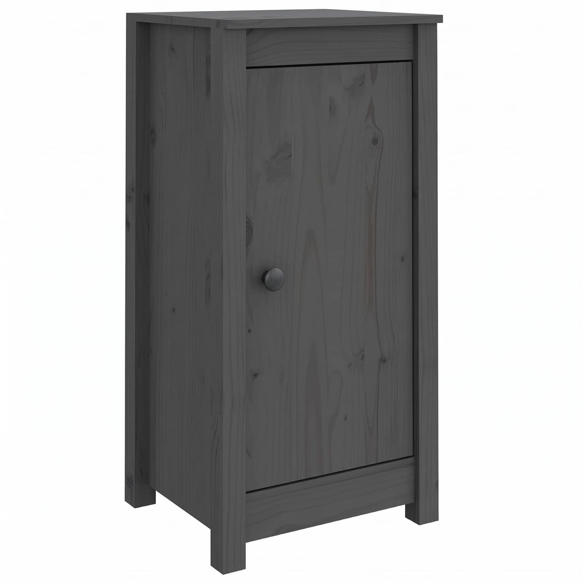 Sideboards 40x35x80 cm Solid Wood Pine 2 pcs Grey 1 Door Side Cabinet