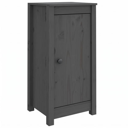 Sideboards 40x35x80 cm Solid Wood Pine 2 pcs Grey 1 Door Side Cabinet