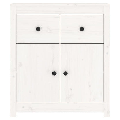 Sideboard 70x35x80 cm Solid Wood Pine White 2 Door Sideboard