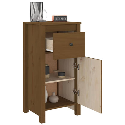 Sideboards 40x35x80 cm Solid Wood Pine 2 pcs Honey brown Bedside cabinet