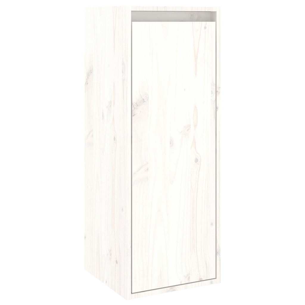 vidaXL 6 Piece TV Cabinet Set White Solid Wood Pine 5