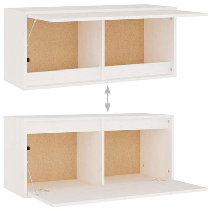 vidaXL 6 Piece TV Cabinet Set White Solid Wood Pine 6
